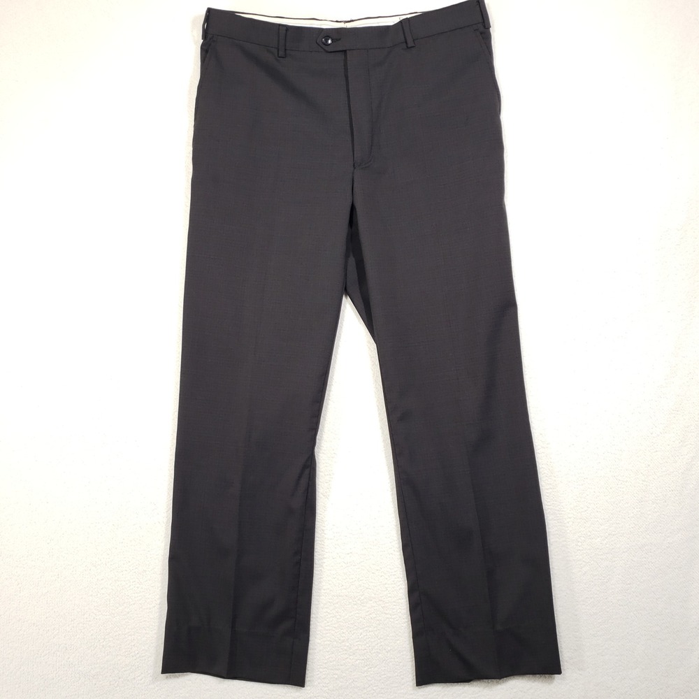 Santorelli Dress Pants Men 34 Charcoal Grey New Romeo Wool Blend Italy SSP12-165